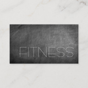 Chalkboard Grey Fitness Sport Business Card