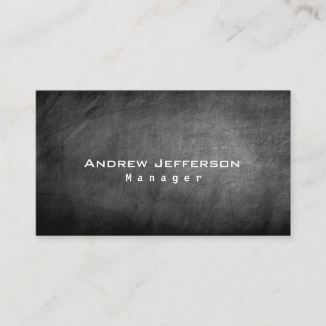 Chalkboard Grey Manager Business Card (Front)