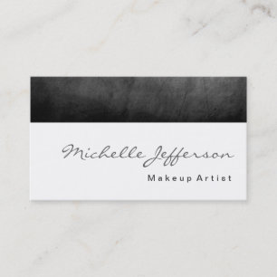 Chalkboard Grey Pattern Script Business Card
