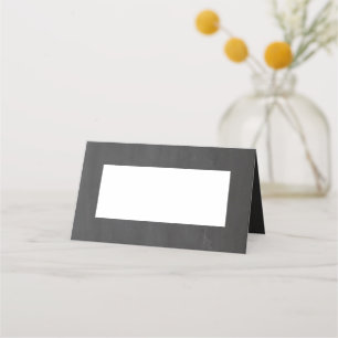 Chalkboard grey wedding. Modern simple blackboard Place Card