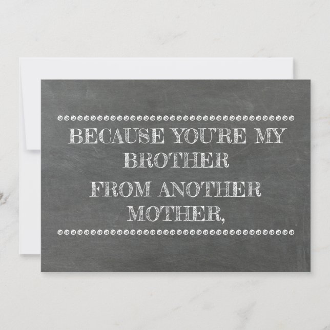 Chalkboard GROOMSMAN / BEST MAN Funny Proposal Invitation (Front)