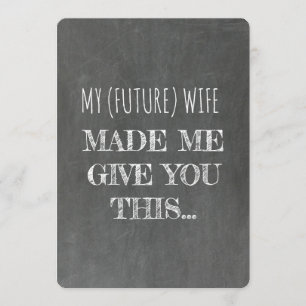 Chalkboard GROOMSMAN BEST MAN Funny Proposal Invitation