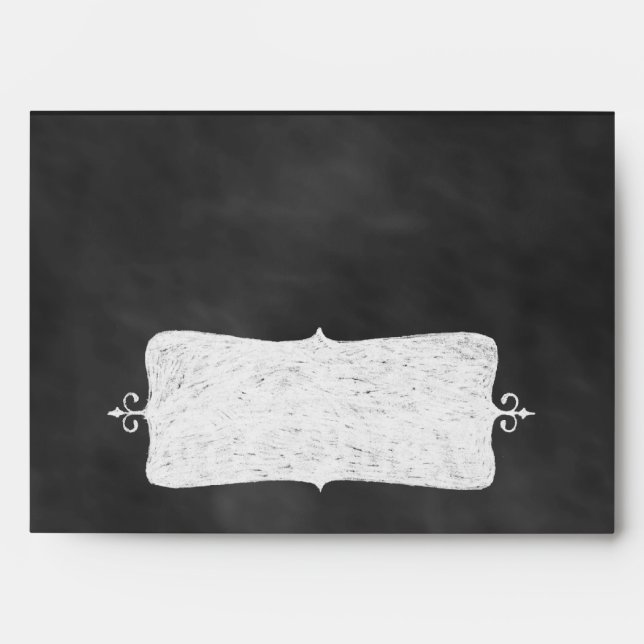 Chalkboard Halloween Invitation Envelope. Envelopes (Front)