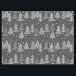 Chalkboard Handdrawn Christmas Trees Snowing Tissue Paper<br><div class="desc">This year you can coordinate your Christmas gifts for family, close friends, or acquaintances. This artist-designed Christmas pattern is perfect to use for a Christmas party at home, but can also be used for a school or corporate holiday party. The design includes drawings of Christmas trees and falling snow in...</div>
