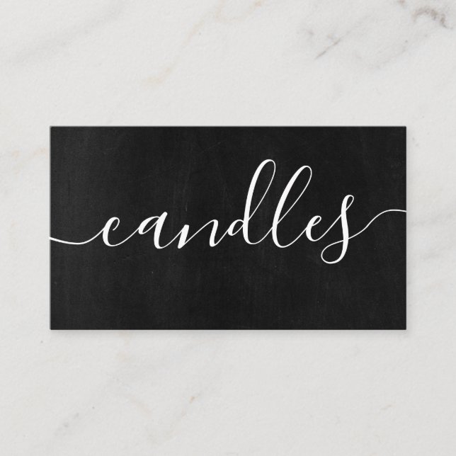 Chalkboard Handmade Candle Soy Wax Melt Business Card (Front)