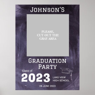 Chalkboard High School Graduation Party Photo prop Poster