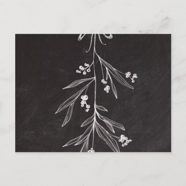 Chalkboard Holiday Mistletoe - Christmas (Front)