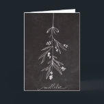 Chalkboard Holiday Mistletoe - Christmas<br><div class="desc">Under the mistletoe.</div>