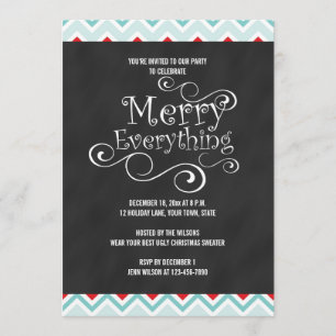 CHALKBOARD HOLIDAY PARTY INVITATION