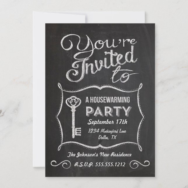 Chalkboard Housewarming Invitation (Front)