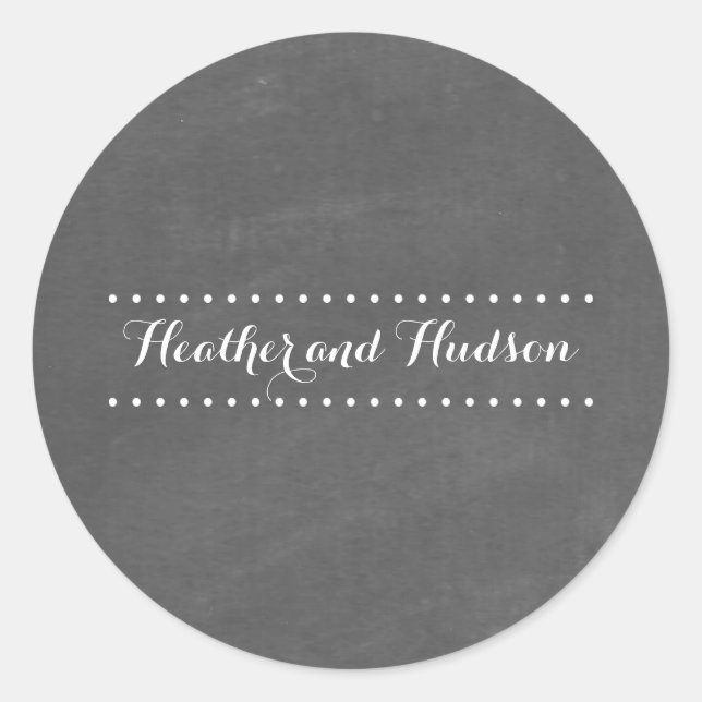 Chalkboard Inspired Wedding Sticker (Front)