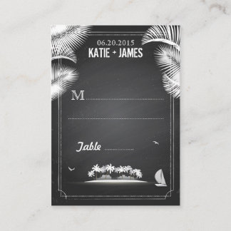 Chalkboard Island Destination Wedding Place Cards