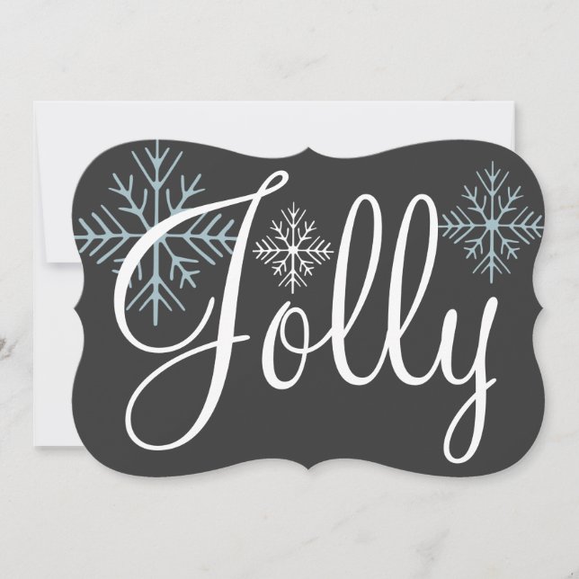 Chalkboard Jolly Holiday Invitations (Front)