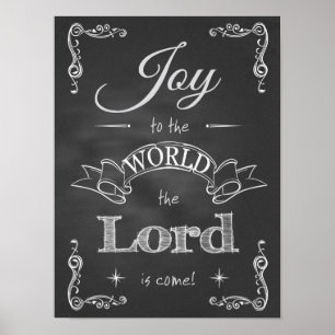 Chalkboard - Joy to the World Poster
