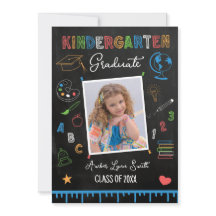Chalkboard Kindergarten Graduation Photo
