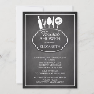 Chalkboard Kitchen Bridal Shower Invitation