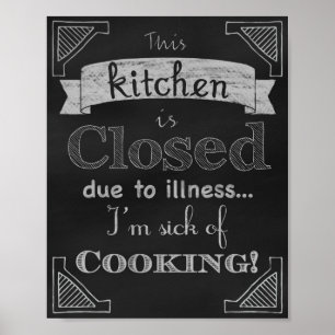 Chalkboard Kitchen decor prints, chalk blackboard