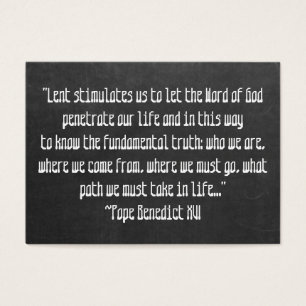 Chalkboard Lent Meaning Pope Benedict XVI Easter