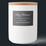 Chalkboard Lettering Personalised Christmas Gift<br><div class="desc">Custom printed holiday gift labels. This fun design features cute hand-lettered style typography on a faux chalkboard background. The text reads "Merry Christmas". Personalise it with your name or other custom text. Use the design tools to edit the text, add photos and create a unique one of a kind Christmas...</div>