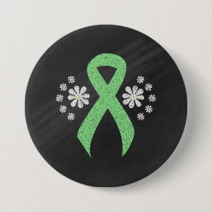 Chalkboard Light Green Ribbon 7.5 Cm Round Badge