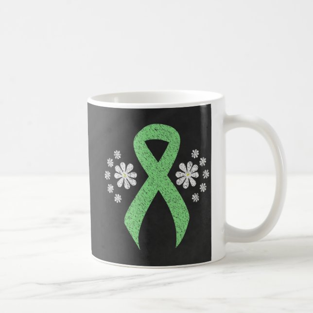 Chalkboard Light Green Ribbon Coffee Mug (Right)