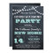 Chalkboard Lights Aqua Housewarming Invitations