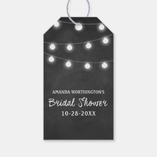 Chalkboard + Lights Bridal Shower Favour Gift Tags