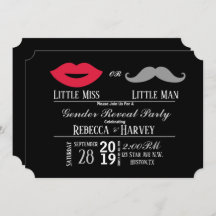 chalkboard little man or little miss gender reveal