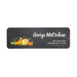 Chalkboard Little Pumpkin Halloween Return Address<br><div class="desc">Chalkboard Little Pumpkin Return Address label. For further customisation,  please click the "Customise it" button and use our design tool to modify this template.</div>