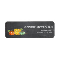 Chalkboard Little Pumpkin Halloween Return Address
