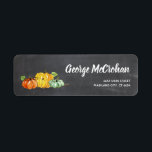 Chalkboard Little Pumpkin Halloween Return Address<br><div class="desc">Chalkboard Little Pumpkin Return Address label. For further customisation,  please click the "Customise it" button and use our design tool to modify this template.</div>