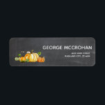 Chalkboard Little Pumpkin Halloween Return Address<br><div class="desc">Chalkboard Little Pumpkin Return Address label. For further customisation,  please click the "Customise it" button and use our design tool to modify this template.</div>