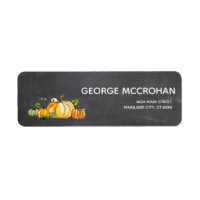 Chalkboard Little Pumpkin Halloween Return Address
