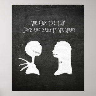 Chalkboard Live Like Jack  Sally Poster