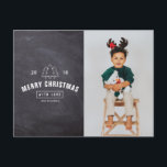 Chalkboard Logo Christmas Holiday Photo Card<br><div class="desc">Chalkboard Logo Christmas Holiday Photo Card Can be fully customised to suit your needs. © Gorjo Designs via Zazzle. // Looking for matching items? Other stationery from the set available in the ‘collections’ section of my store. // Note: photo used is a placeholder image only. You will need to replace...</div>