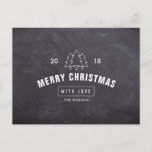 Chalkboard Logo Merry Christmas Postcard<br><div class="desc">Chalkboard Logo Merry Christmas Postcard Can be fully customised to suit your needs. © Gorjo Designs via Zazzle. // Similar design also available in a 5”x 7” size - check the store or contact me for the link to the relevant product listing // Looking for matching items? Other stationery from...</div>