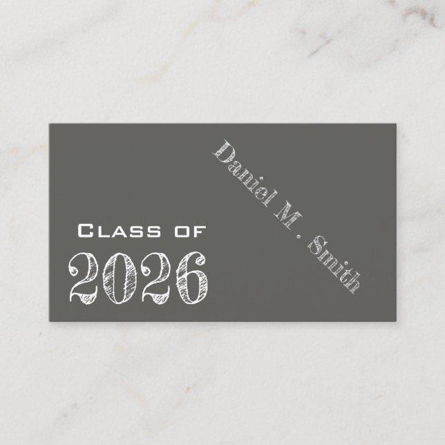 Chalkboard look  2026  -  graduation name card (Front)
