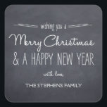 Chalkboard Look Christmas/Holiday Stickers<br><div class="desc">Perfect as holiday party favour stickers,  gift tags,  or envelope seals to your party invitations.</div>