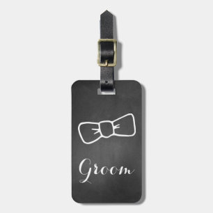 Chalkboard Look Groom Luggage Tag
