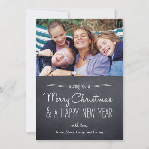 Chalkboard Look Holiday Photo Cards