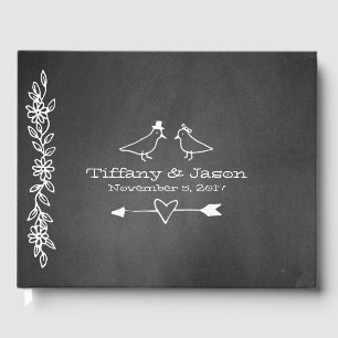 Chalkboard Look Wedding Guest Book