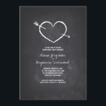 Chalkboard love heart rustic engagement party invitation<br><div class="desc">Modern yet vintage engagement party invitation with chalkboard love heart sketch and simple but cute typography design. Looks casual,  stylish and original.</div>