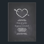 Chalkboard love heart rustic engagement party invitation<br><div class="desc">Modern yet vintage engagement party invitation with chalkboard love heart sketch and simple but cute typography design. Looks casual,  stylish and original.</div>