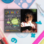 Chalkboard Mad Science Party Birthday Invitation<br><div class="desc">Photo Chalkboard Mad Science Party Birthday - Put on your lab coat and get ready for explosive fun! A mad science party to celebrate your little one's big day.This super awesome invitation is perfect for both girls and boys. No tests or experiments needed, this mad science party invitation is an...</div>
