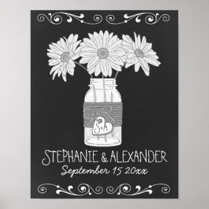 Chalkboard Mason Jar Personalised Poster