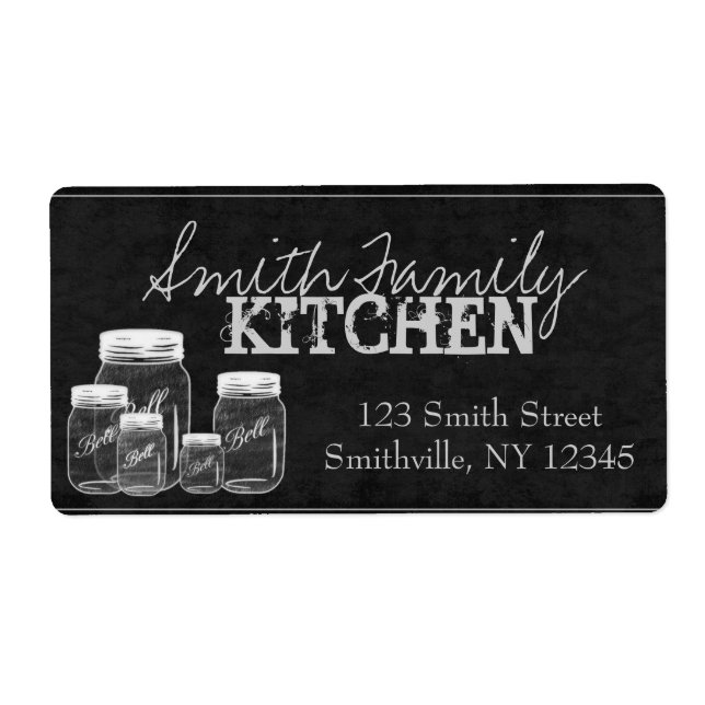 Chalkboard Mason Jars Large Labels (Front)