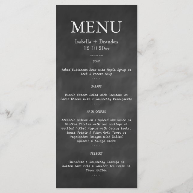 Chalkboard Menu 1 (Front)