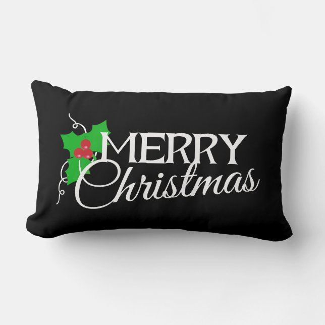 Chalkboard Merry Christmas Pillow (Front)