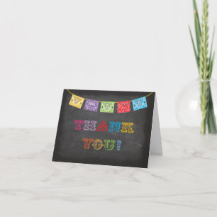 Chalkboard Mexican Fiesta Thank you notes