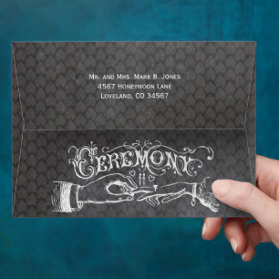 Chalkboard Modern Vintage Wedding Envelopes